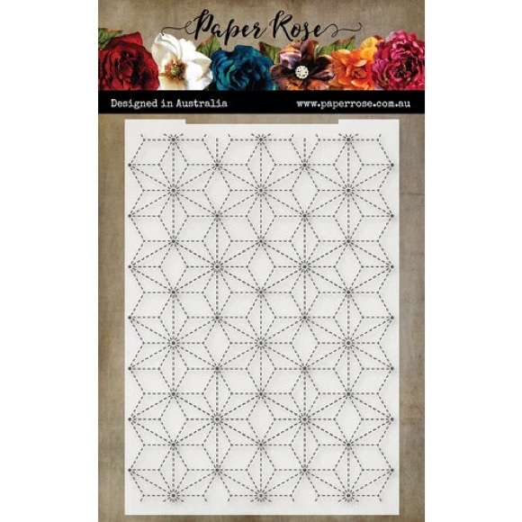 Paper Rose Geometric embossing folder - Picture 1 of 1